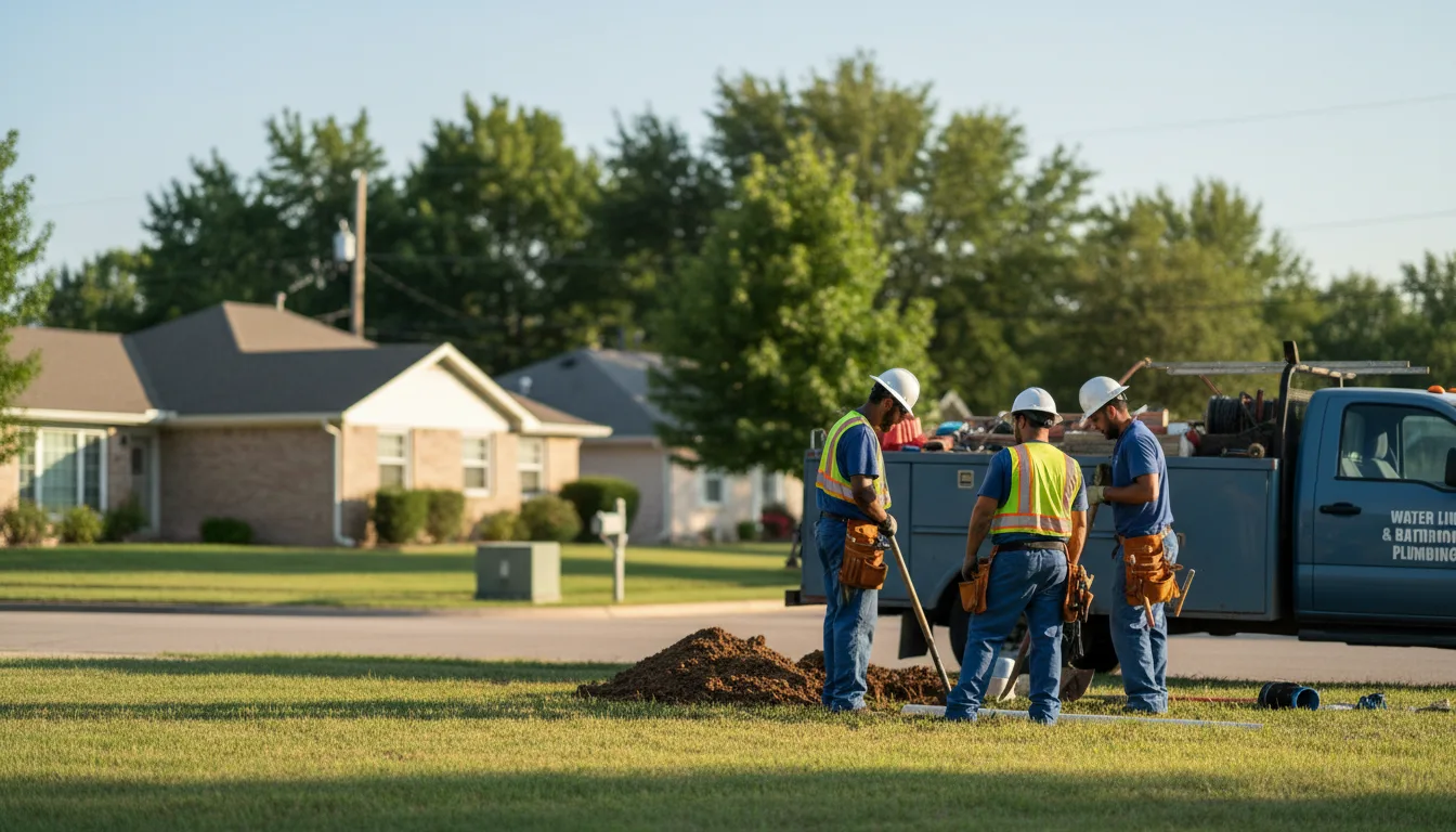 Residential water line and bathroom plumbing service in Remsenburg, NY